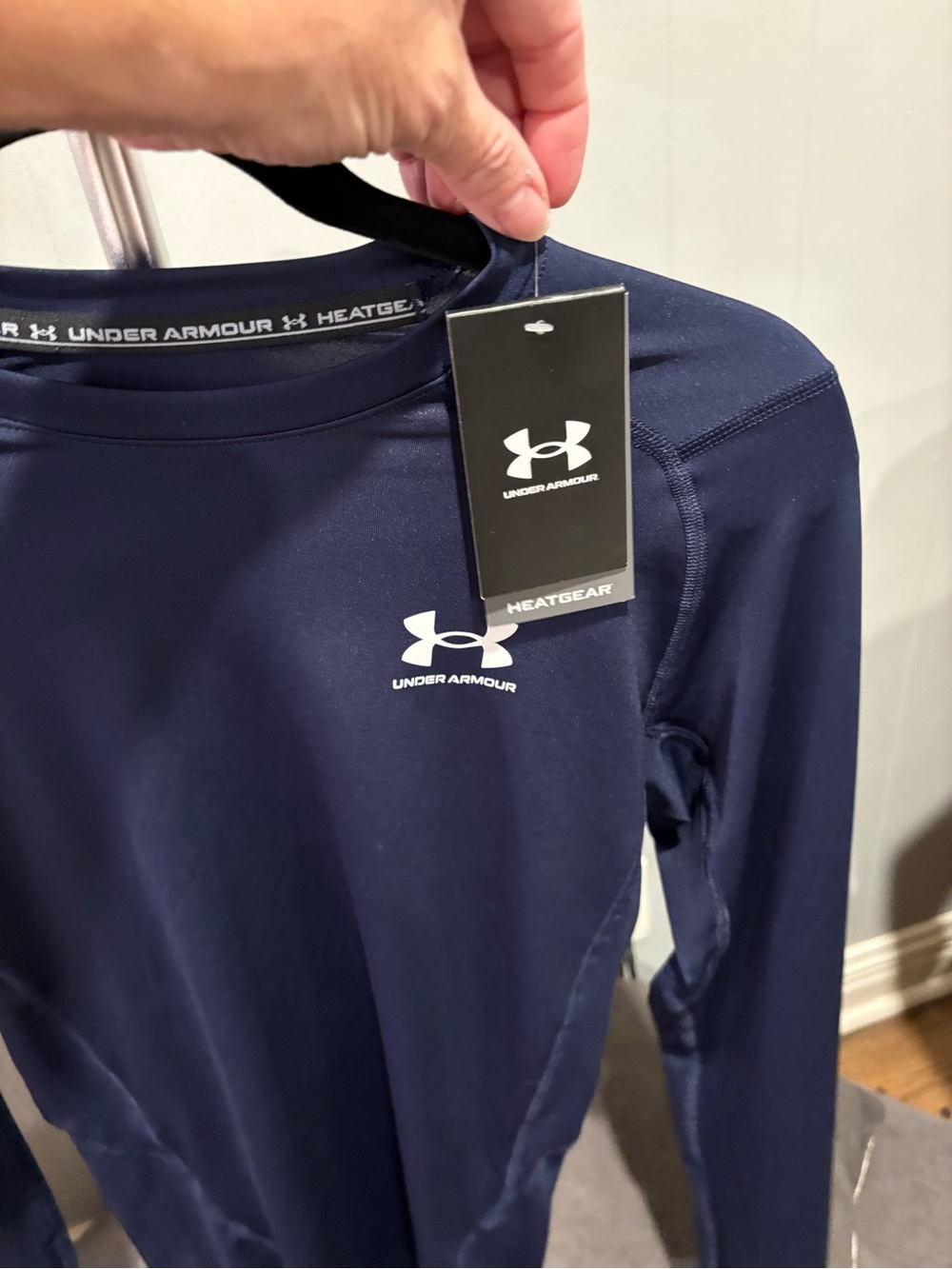Under Armour NWT Men’s HeatGear Long-Sleeve Compression Top - Navy Blue